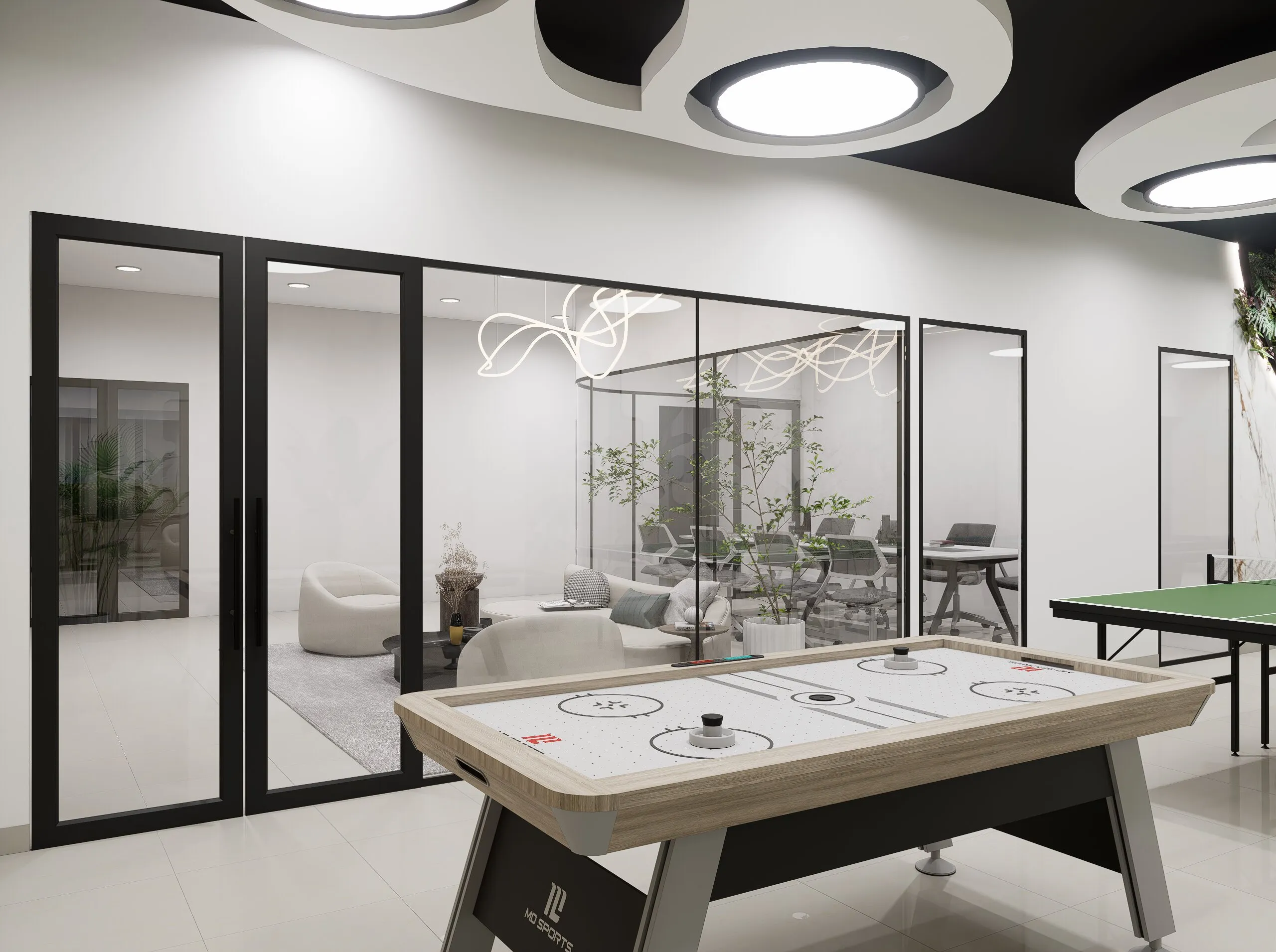 Pantry and refreshments area for coworking members