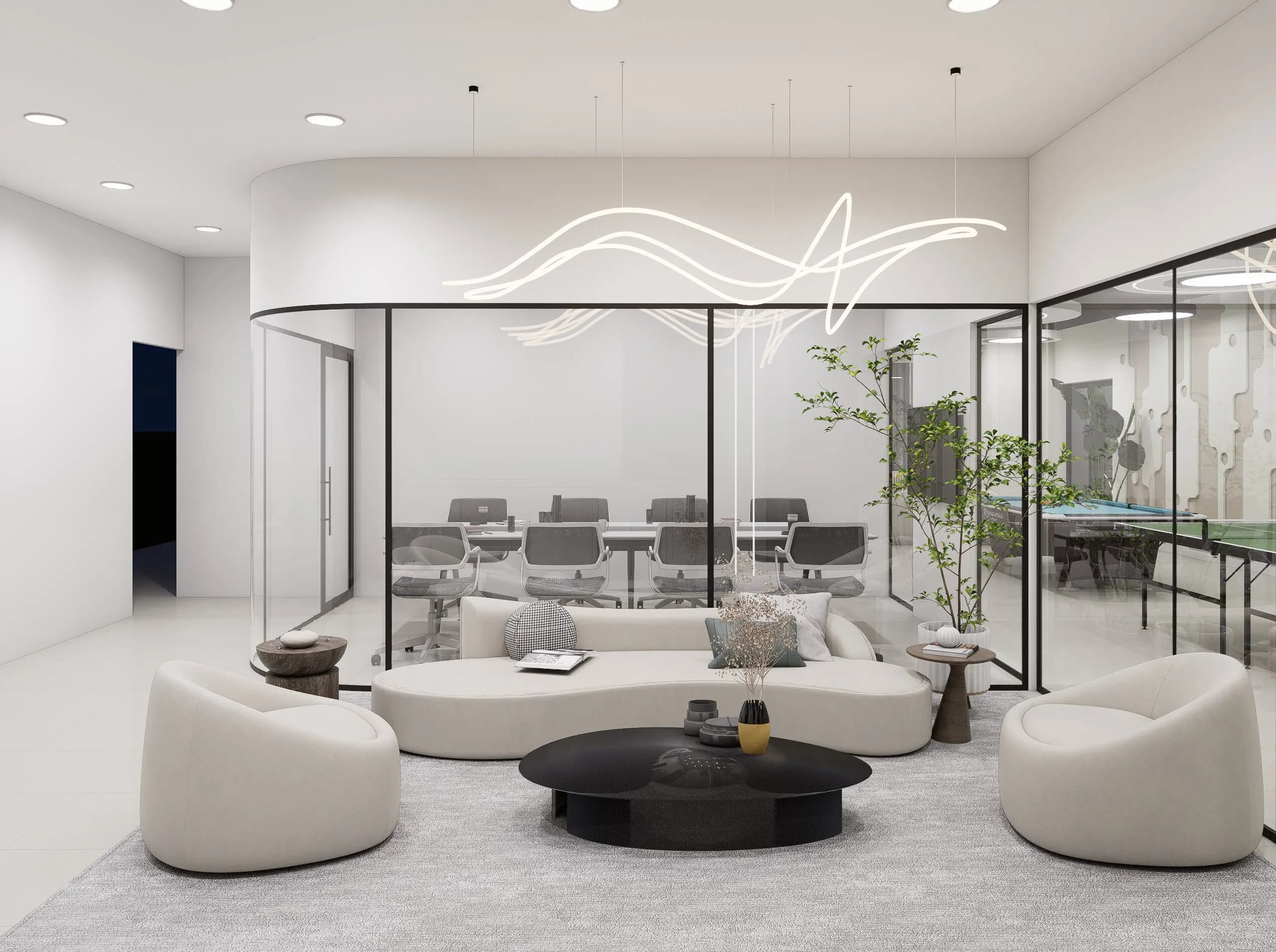 Reception desk at Arenesha coworking space